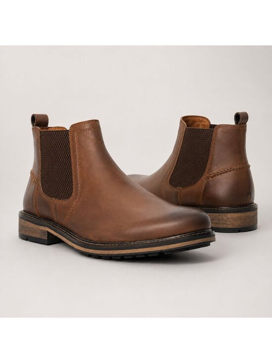 SD2 - Dune London Chorleys Brown Leather Wide Fit Chelsea Boots Men’s EU 41 US 8 main image 7